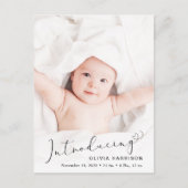 Introductie van de foto Birth Aankondigingskaart (Voorkant)