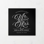 Introductie van de fotogalerie Mr en Mrs Elopement Drieluik Uitnodiging (Cover)