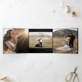 Introductie van de fotogalerie Mr en Mrs Elopement Drieluik Uitnodiging (Binnen)