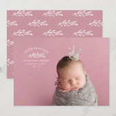 Introductie van de geboorteaankondiging van de fot bedankkaart (Voorkant / Achterkant)