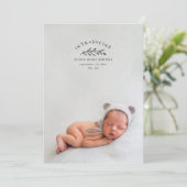 Introductie van de geboorteaankondiging van de fot bedankkaart (Staand voorkant)