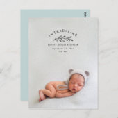 Introductie van de geboorteaankondiging van de fot briefkaart (Voorkant / Achterkant)