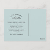 Introductie van de geboorteaankondiging van de fot briefkaart (Achterkant)