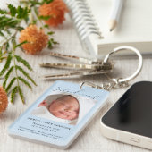 Introductie van de geboorteaankondiging van Photo  Sleutelhanger (Voorkant Rechts)