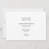 Introductie van de handlettering Custom Baby Boy F Aankondiging (Achterkant)