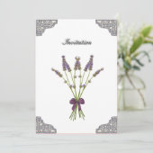  introductie van de lavendel Birthday Kaart (Staand voorkant)