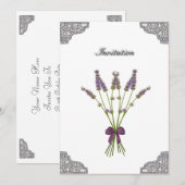  introductie van de lavendel Birthday Kaart (Voorkant / Achterkant)