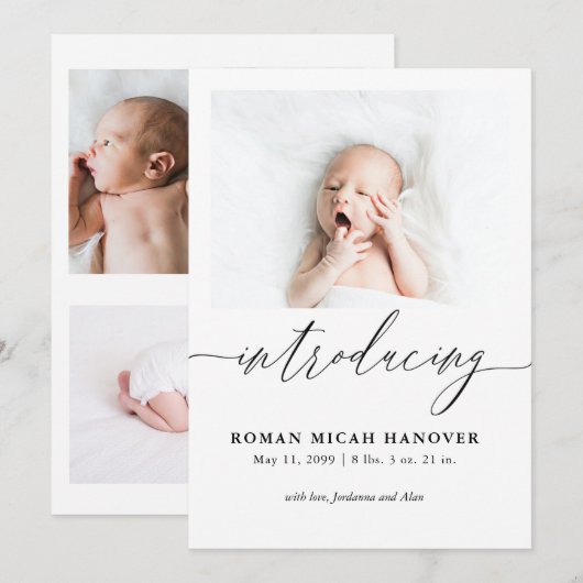 Introductie van de moderne 3de aankondiging van de (Voorkant / Achterkant)