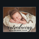 Introductie van de nieuwe baby hartkondiging Foto Aankondigingskaart<br><div class="desc">Introductie van het nieuwe Baby Hearts Photo Briefkaart</div>