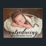 Introductie van de nieuwe baby hartkondiging Foto Aankondigingskaart<br><div class="desc">Introductie van het nieuwe Baby Hearts Photo Briefkaart</div>
