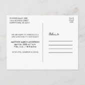 Introductie van de nieuwe baby hartkondiging Foto Aankondigingskaart (Achterkant)