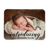 Introductie van de nieuwe baby hartkondiging Foto Magneet (Horizontaal)