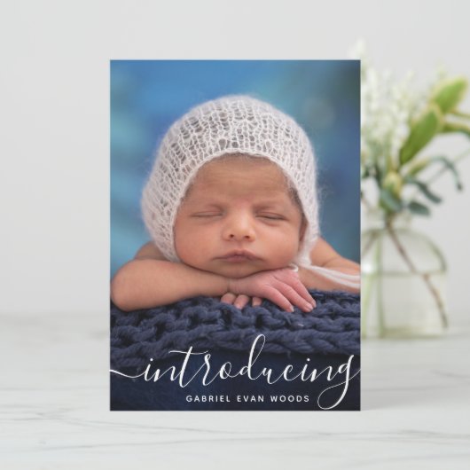 Introductie van de Wit Manuscript Baby van de Bekl Aankondiging (Staand voorkant)