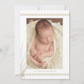 Introductie van Easel Baby Girl Boho Birth Aankondiging (Achterkant)