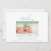 introductie van eenvoudige foto - geboorteaankondi aankondiging (Voorkant)