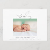 introductie van eenvoudige foto - geboorteaankondi aankondiging (Voorkant)