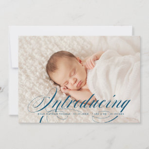 Introductie van Elegant Full Bleed Foto Nieuwe Bab Aankondiging