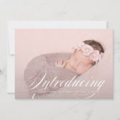 Introductie van Elegant Full Bleed Foto Nieuwe Bab Aankondiging (Voorkant)