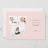 Introductie van Elegant Full Bleed Foto Nieuwe Bab Aankondiging (Achterkant)