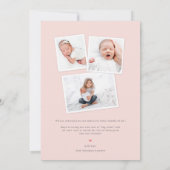 Introductie van Elegant Full Bleed Foto Nieuwe Bab Aankondiging (Achterkant)