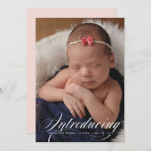 Introductie van Elegant Full Bleed Foto Nieuwe Bab Aankondiging (Voorkant / Achterkant)