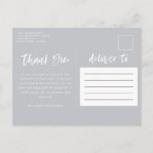 Introductie van elegante minimale bedankfoto aankondigingskaart (Achterkant)