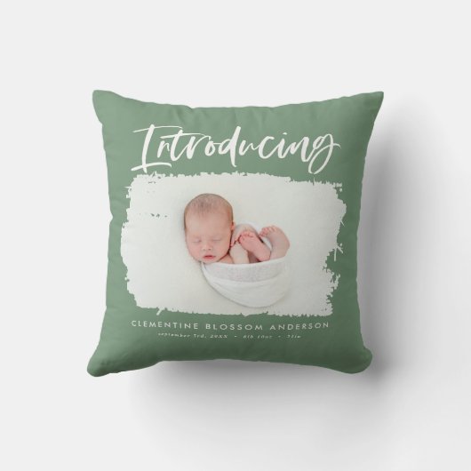 Introductie van elegante minimale fotogeboorte kussen (Achterkant)