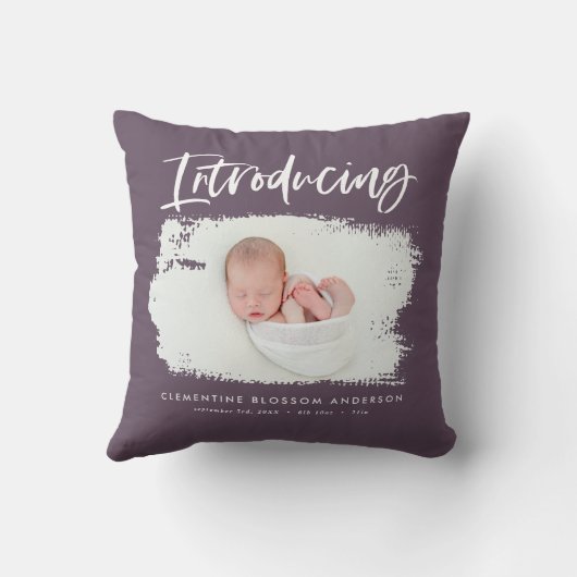 Introductie van elegante minimale fotogeboorte kussen (Achterkant)