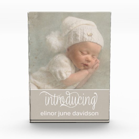 Introductie van Foto Baby Birth Announcement (Voorkant)