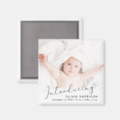 Introductie van Foto Birth Announcement Magneet (Voorkant / Achterkant)