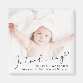 Introductie van Foto Birth Announcement Magneet