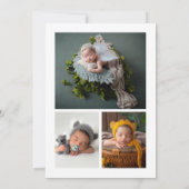 Introductie van Foto Collage Baby Birth Aankondiging (Achterkant)