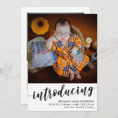 Introductie van Foto Collage Baby Birth Aankondiging (Voorkant / Achterkant)