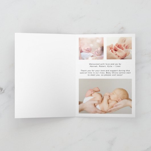 Introductie van Foto Collage Birth Aankondiging (Binnen)