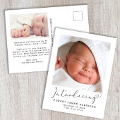 Introductie van Foto's Baby Birth Aankondigingskaart