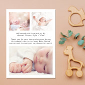 Introductie van Foto's Baby geboortebekendmaking Aankondiging