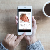 Introductie van Foto's Baby geboortebekendmaking Aankondiging