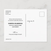 Introductie van gegradueerde verpleegkundige met e aankondigingskaart (Achterkant)