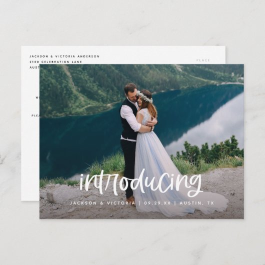 Introductie van het Briefkaart van de Oplopement (Voorkant / Achterkant)