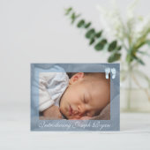 Introductie van het nieuwe Briefkaart Baby Announc (Staand voorkant)