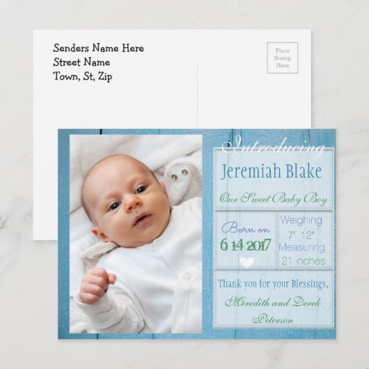 Introductie van het nieuwe Briefkaart van de Aanko (Voorkant / Achterkant)