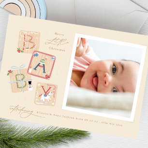 Introductie van mijn eerste Merry Christmas Baby G Feestdagenkaart