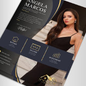 Introductie van moderne luxe vastgoedmakelaar flyer