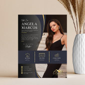 Introductie van moderne luxe vastgoedmakelaar flyer