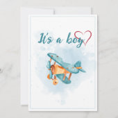 Introductie van New Baby Newborn Boy Birth Stats F Aankondiging (Achterkant)