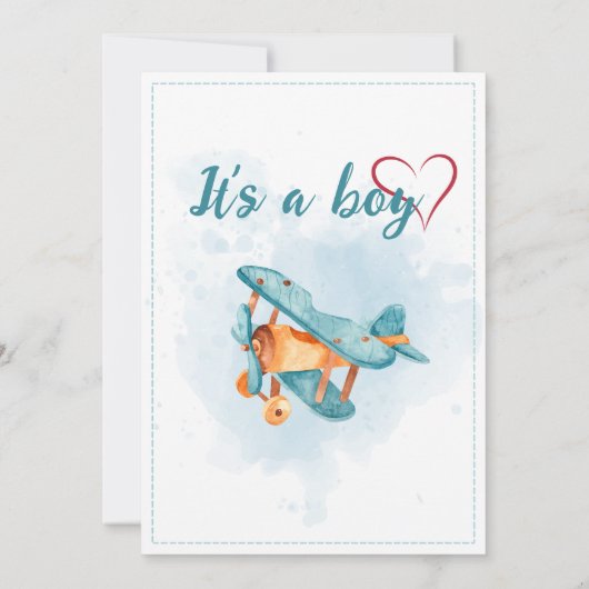 Introductie van New Baby Newborn Boy Birth Stats F Aankondiging (Achterkant)