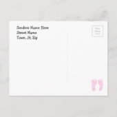 Introductie van nieuwe baby meisje aankondiging Br (Achterkant)