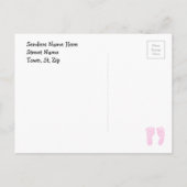 Introductie van nieuwe baby meisje aankondiging Br (Achterkant)