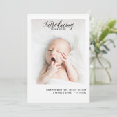 Introductie van nieuwe babyfoto Baby Geboorte Aankondiging (Staand voorkant)