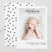Introductie van nieuwe babyfoto Baby Geboorte Aankondiging (Voorkant / Achterkant)